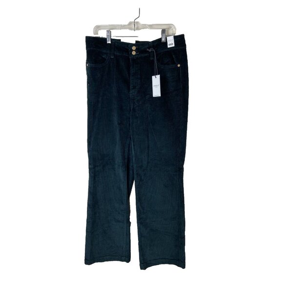 Judy Blue Womens Corduroy Jeans Sz 15/32 Claudia High-Rise Wide Leg Emerald - Picture 2 of 9